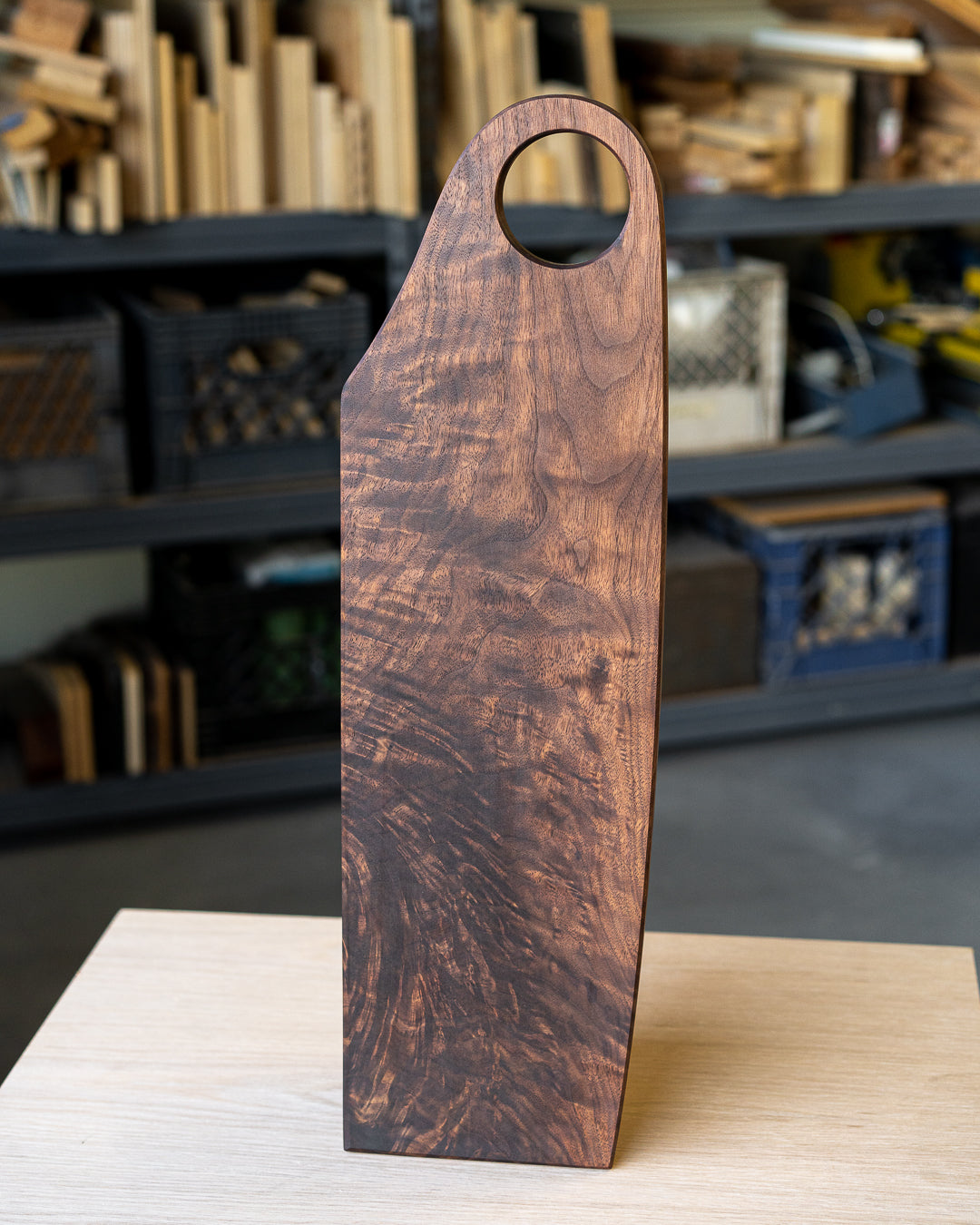 Flame Pattern Walnut Serving Board